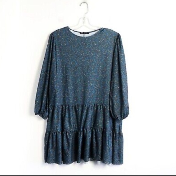 Zara Dresses & Skirts - Zara long sleeve ruffle mini dress